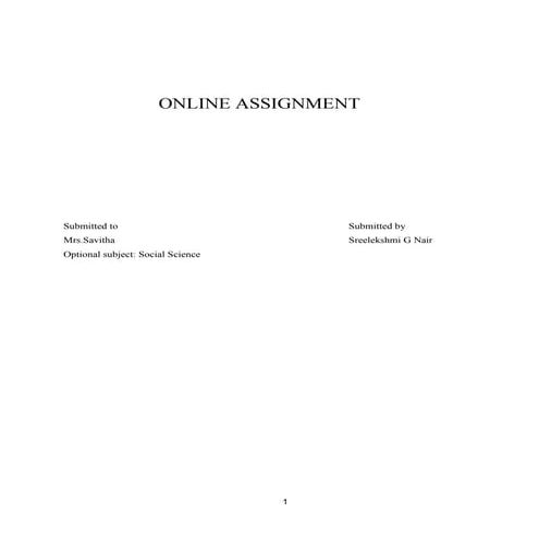 ONLINE ASSIGNMENT | PDF