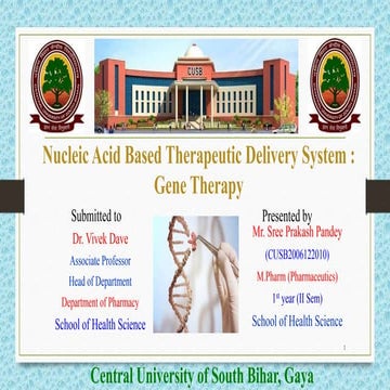 Sree Prakash Pandey (NAs & Gene Therapy).pptx