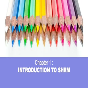 INTRODUCTION TO SHRM