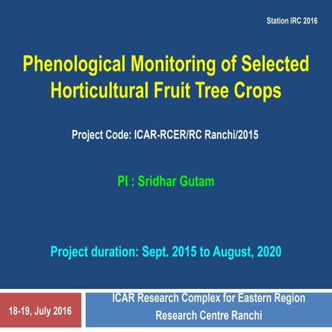 Fruit Tree Crops Phenology