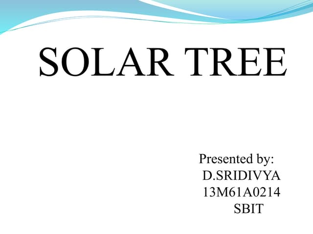 Sri divya solar tree
