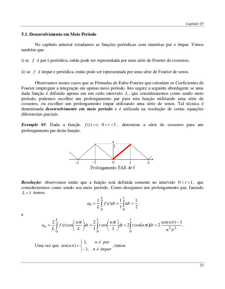 Series Fourier Cap 5 Desenvolvimento Em Meio Periodo