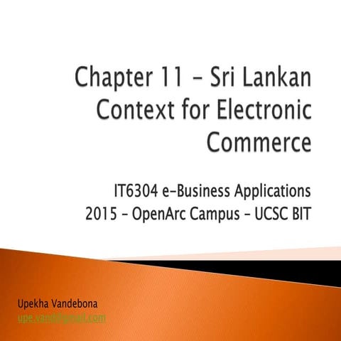 Sri Lankan Context for Electronic Commerce