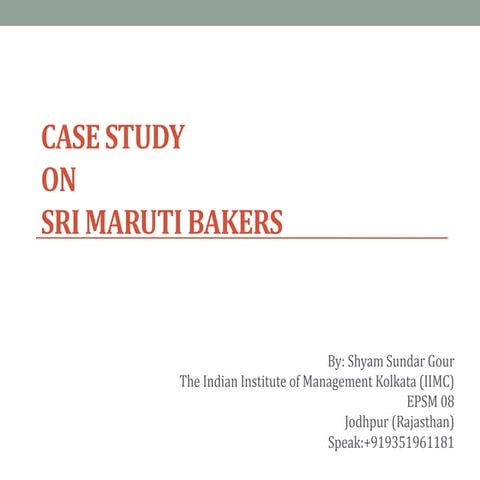 Sri maruti bakers by shyam sundar gour