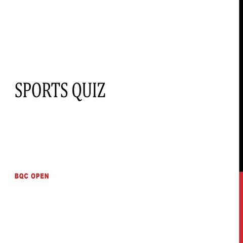 Srinath sports quiz   prelims