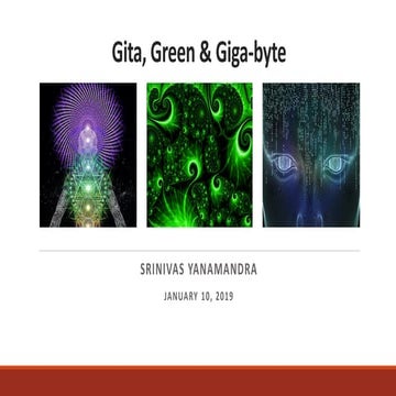 Green Drinks January Forum 2019: Gita, Green & Giga-byte 