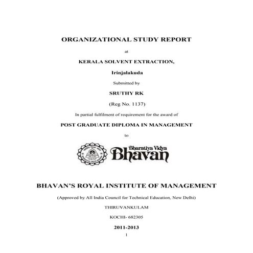 SRUTHY RK.KSE IRINJALAKUDA ORGANIZATION STUDY 