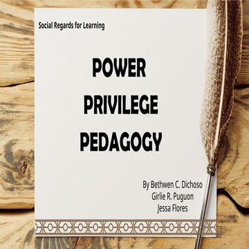 Exploring Power, Privilege, and Pedagogy for Inclusive Education | PPTX