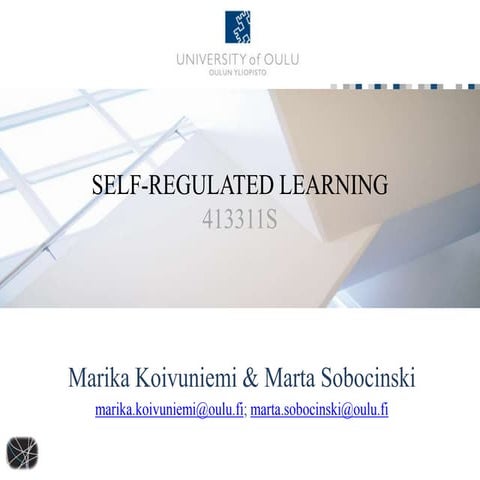 Self-Regulated Learning (SRL)course intro_2015