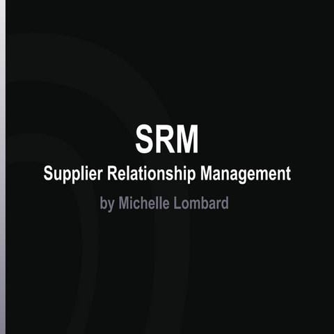 Supplier Relationship Management | PDF