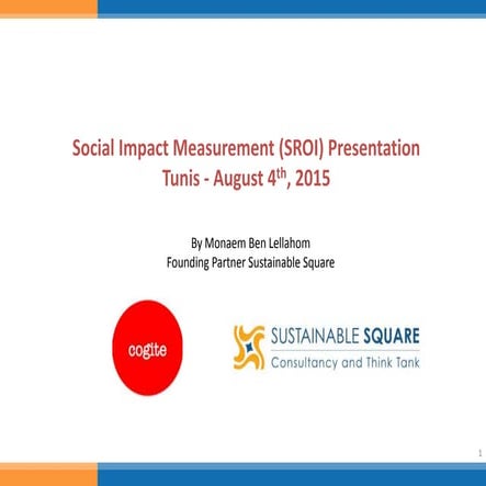 Measuring social impact with Social return on investment (SROI) at Cogite 
