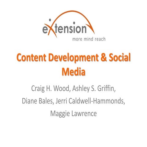 Content Development & Social Media