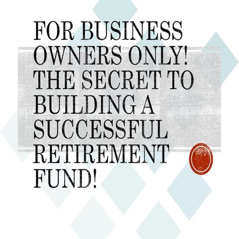 Business Owner Retirement Strategy