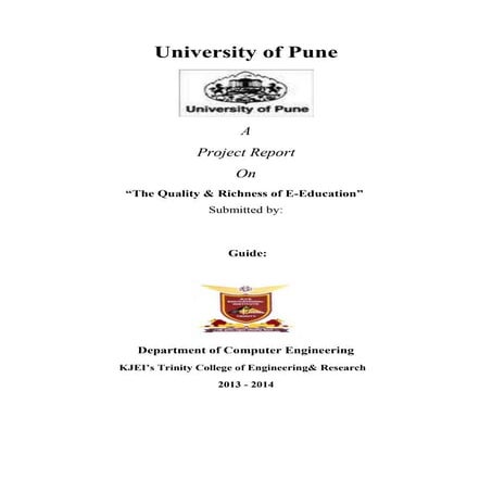 The quality & richness of E-Education