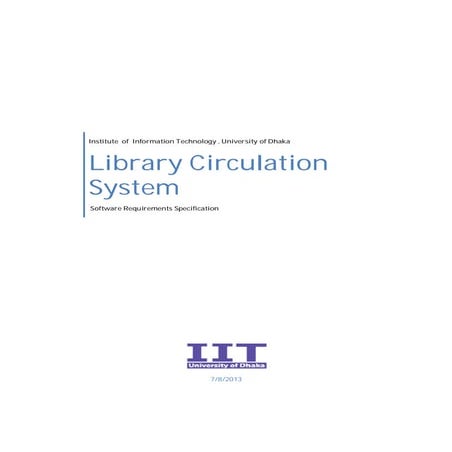 SRS of Library Circulation System