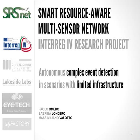 SRS-NET Smart Resource Aware Multisensor Network