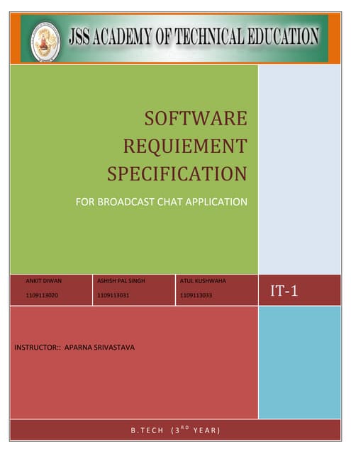 SRS FOR CHAT APPLICATION