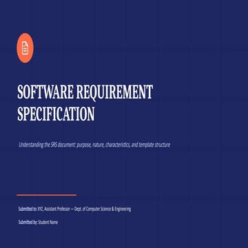 SRS(software requirement specification) | PPTX