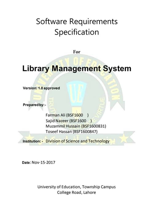 Library Management System Project Report | PDF