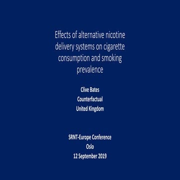 Effects of alternative nicotine delivery systems on cigarette consumption and...