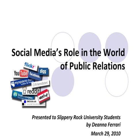 Social Media's Role in the World of PR