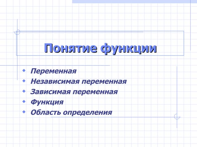 понятие функции