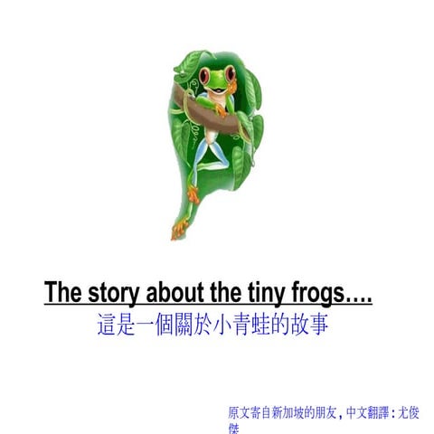 tiny frog 青蛙爬高塔