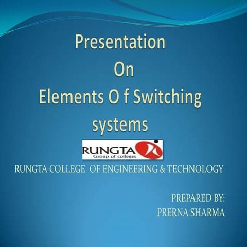 Element of switching system