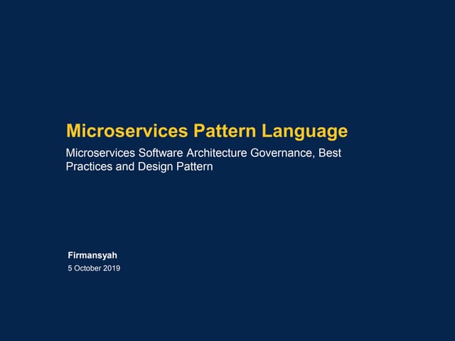 Microservices Decomposition Patterns