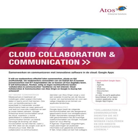 Service sheet Cloud Collaboration