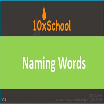 Grade 2: Naming Words