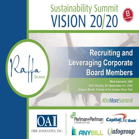 Recruiting and Leveraging Corporate Board Members