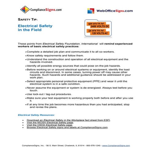 Electrical Safety In The Office | PPT