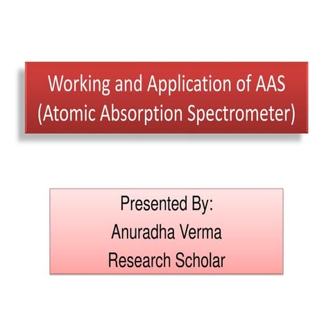 Ss working and application of aas