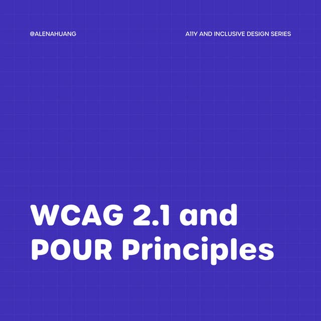 WCAG 2.1 and POUR PDF