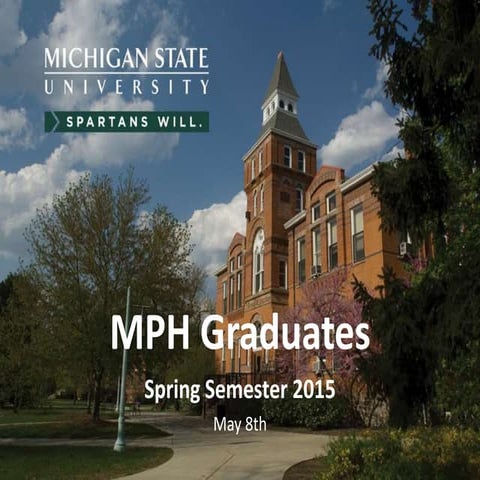 Michigan State University Program in Public Health Graduate and Site ...