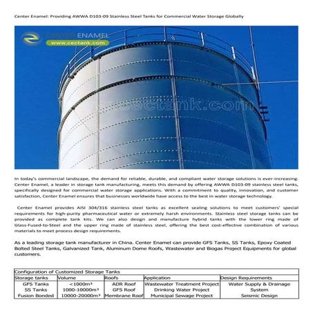 AWWA D103-09 stainless steel tanks for Commercial Water Tanks.docx