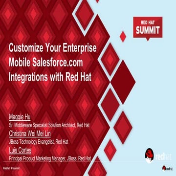 Customize Your Enterprise Mobile Salesforce.com Integrations with Red Hat