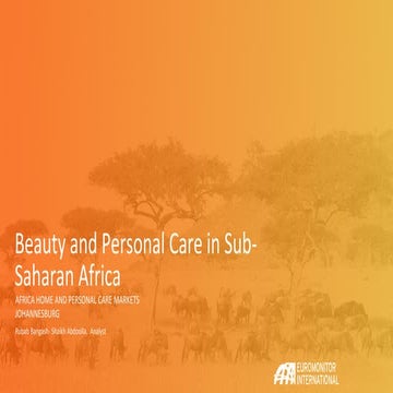 Beauty and Personal Care in Sub-Saharan Africa