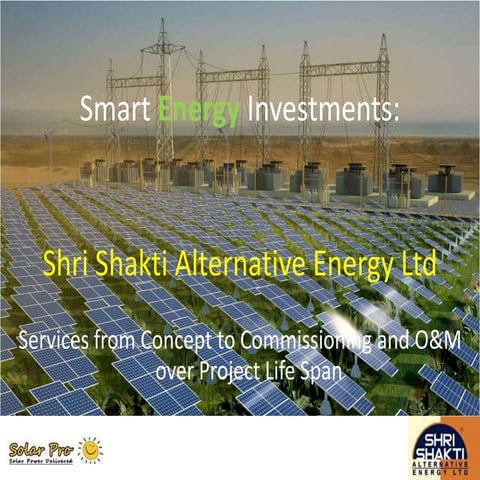 SSAEL Solar Projects- From Concept to Commissioning and over Project Life Span