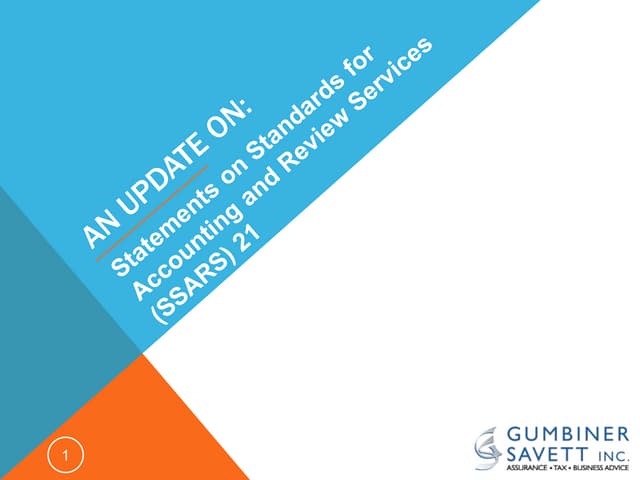 Statements On Standards For Accounting And Review Services An Update on Statements on Standards for Accounting and Review Services