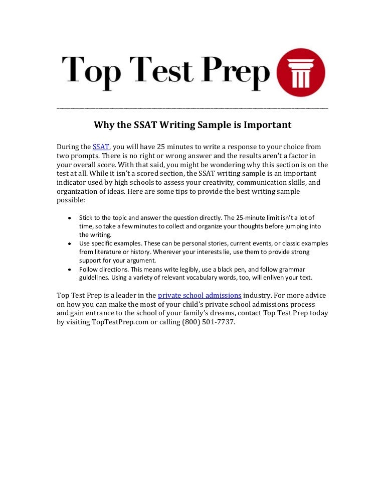 Ssat writing pdf image