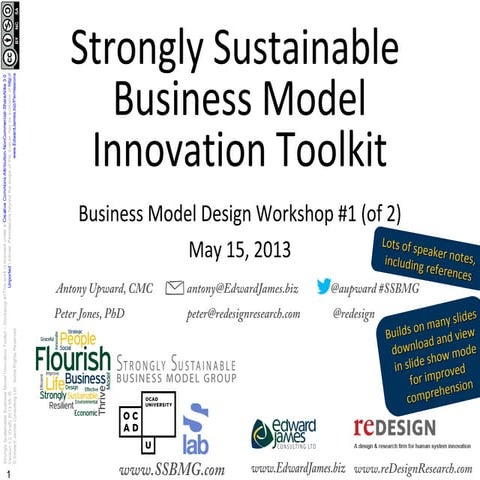 SSBMInnovation Business Model Design Workshop-1