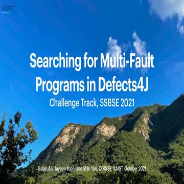 Searching for Multi-Fault Programs in Defects4J