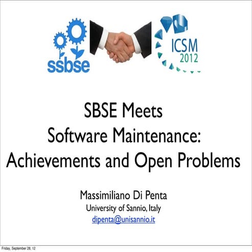 SSBSE 2012 Keynote