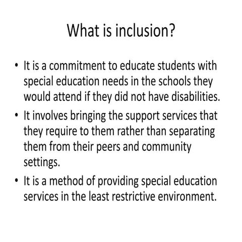 Inclusive Education