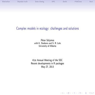 Complex models in ecology: challeng...