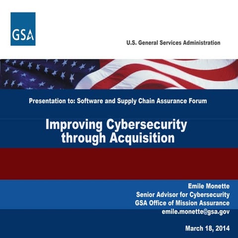 Improving cyber-security through acquisition