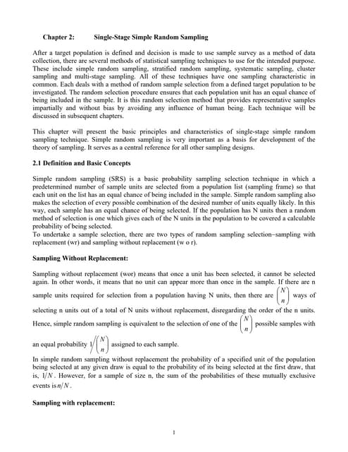 Short note for sampling theory and research method