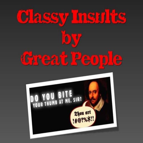 Classy Insults | PPT